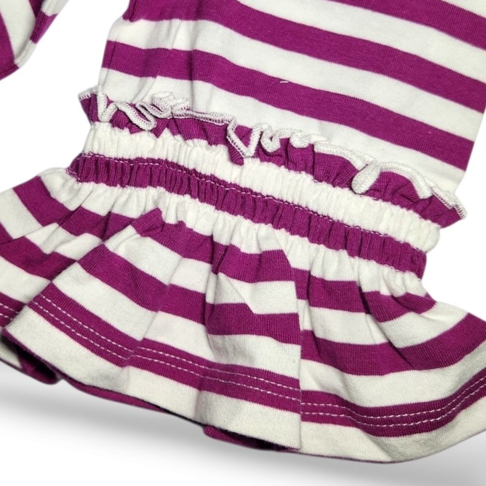 NWT Silver Jeans Co Girls Blouse Strips Pink White Ruffle Sleeve Top Kids Size L - Picture 5 of 10